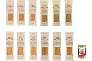 ‎ITALIAN GOURMET E.R. Testpaket Rummo Bucatini Spaghetti Linguine Hartweizengrieß Pasta Italienische Nudeln 12x 500g Packung + Italian Gourmet Polpa di Pomodoro 400g Dose