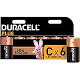 Duracell Plus C Alkaline Batteries [Pack of 6], 1,5 Volts LR14 MN1400
