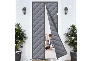 SPEFWTUP Magnetic Thermal Insulated Door Curtain,80 X 200 CM Windproof Waterproof Door Covers,Winter Keep Warm Curtain,Soundproof Insulated Curtains Suitable for Bedrooms, Living Rooms, Kitchens