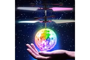 KATELUO RC fliegender Ball Mini Drohne, ferngesteuert mit LED-Lichtern, Infrarot-Induktionsball, Fernbedienung, fliegendes Spielzeug für Kinder