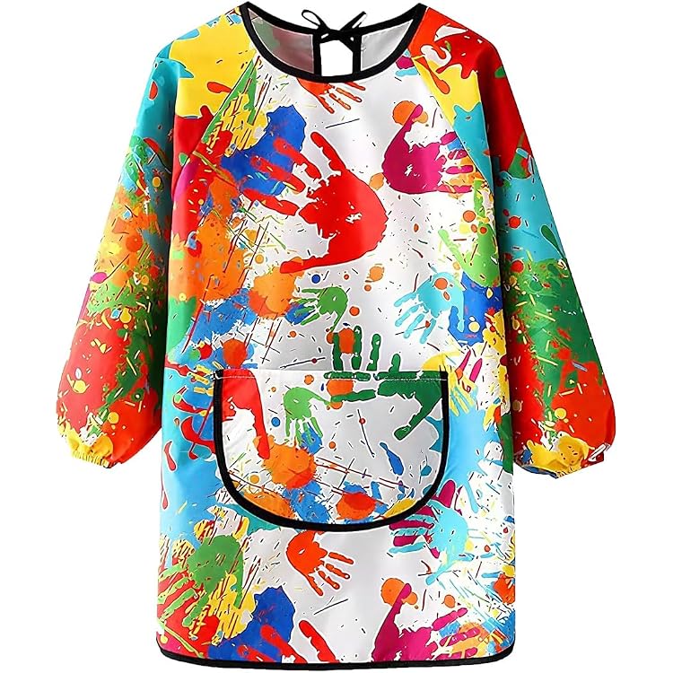 Blouse De Peinture Enfant 7-12 Ans - Manches Longues, Imperméable, Avec Poche Pratique - 4