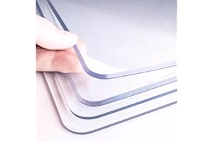 Zhaomi Película Protectora De Escritorio De Plástico PVC Esmerilado Transparente, Película Protectora De Escritorio Esmerilada Transparente De 1,1 Mm, Adecuada para Oficinas (80x135cm/31x53in)