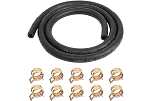 DYMHQ Zestaw 6 mm, wąż do benzyny i diesla, filtr paliwa, wąż do silników, obejm do węża, przewód, zaciski sprężynowe, zestaw do samochodu i traktora