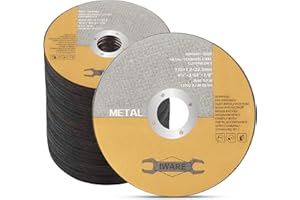 Supernic 100Pcs Cut Off Wheel 115mm x 1.2mm x 22.2mm Metal and Stainless Steel Cutting Discs Ultra -Thin Cutting Blade Disc for Angle Grinder