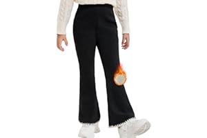 zffriction Leggings Termici per Ragazze Fleece Felpati Invernali Foderati in Pile Pantaloni Lunghi Leggings