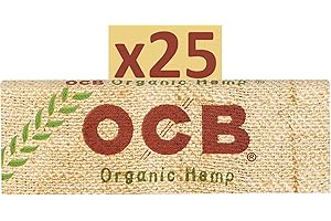 SMAMS OCB Lot de 50 feuilles de papier fumé en chanvre naturel court 70 mm
