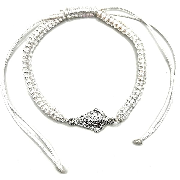 Bracciale Argento 925 Con Medaglia Vergine Del Rocío | Catena 17 Cm Con Palline 3mm E Dettaglio Traforato | Gioiello Donna - 3