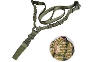 TOLENRE Correa Rifle, Correa Rifle Airsoft, Sling Airsoft, Correa Portafusil 1 Punto, Correa Táctica Ajustable Correa Pistola, Cabestrillo Rifle, Liberación Rápida, Flexible Ajustable, para Aire Libre Y Caza