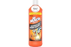 Mr Muscle Drain Unblocker, Drain Cleaner Power Gel, 1 Litre (Packaging May Vary)