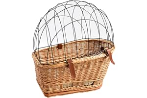 ROONY Panier de vélo arrière en Osier pour Chien ou Chat à Fixer sur Porte-Bagage