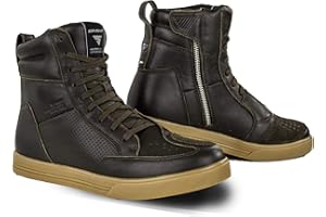 SHIMA BLAKE, Scarpe Moto Uomo - Rinforzate Stivali Moto Uomo in Pelle, Supporto alla Caviglia