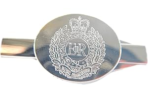 HUNTING AND MILITARY STORE Royal Engineers Military Tie Clip Engraved Chrome
