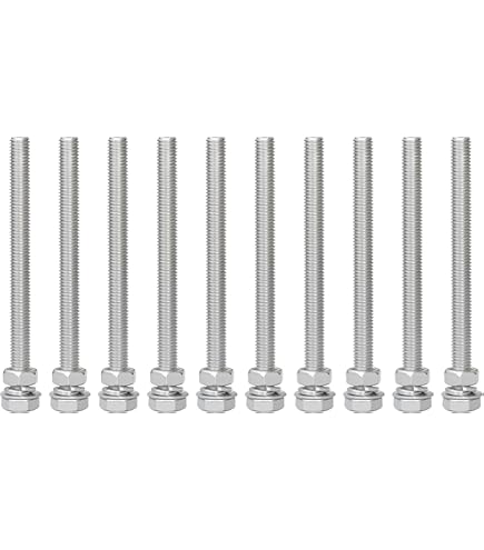 304 Stainless Steel Screw Nut Set Flat Head Countersunk Hex Socket Bolt Hexagonal Allen Screws Metric Threaded Bolts Nuts Kit - 13