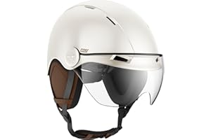 CASR Style - Casque Lifestyle Urbain pour Vélo & Trottinette Electrique - Visière Transparente & Cache-Oreille Amovibles - Confort Optimal pour Homme & Femme