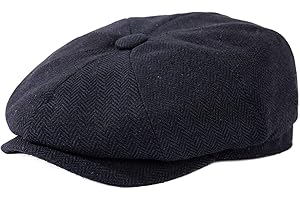 TOP-EX L/XL/XXL Wool Tweed Newsboy Cap for Men Baker Boy Hat Flat Peak Cap Warm Winter Hat Vintage Gatsby Ivy Golf Cabbie Hat