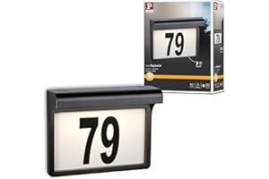 Paulmann 95388 LED oprawa zewnętrzna solar oprawa z numerem domu Dayton II IP44 czworok. w kompl. 1x0,05 W czarna lampa zewn. tworzywo szt. 3000 K