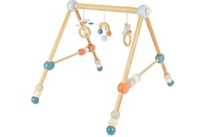 Bieco | bambini Palestrina neonato legno | palestra neonati | palestrina neonato montessori | tappeto sensoriale bambini | giocattoli legno neonati| giochi legno neonati | giocattoli legno neonati