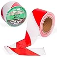 Red and White Non-Adhesive Barrier Tape 250m(820 ft) x75mm (2.95inch)-Hazard Tape Plastic Barrier Fencing - Danger Zone Crime Scene Tape - No Entry Caution Tape Roll, Both Sides Printed