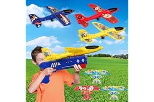 JUNBAOYYDS Flugzeugwerfer Spielzeug Flugzeug Spielzeug, Flugzeug Launcher Spielzeug Flugzeugbausätze, Flugzeugwerfer Spielzeug Outdoor Garten Kinder Spiele Geschenke Jungen Mädchen