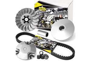 Conjunto variador Area1 con correa trapezoidal para scooter con motor 50cc 2T. Compatible con Aerox Neos Jog Nitro Ovetto Mach Booster, hasta 2000