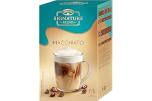 KRÜGER Signature Blend Macchiato 144g Faltschachtel, löslicher Bohnenkaffee & cremige Milch mit köstlicher Schaumkrone