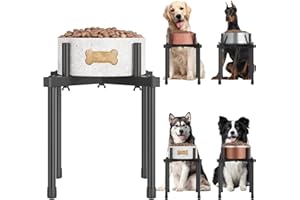JANE EYRE Supporto Rialzato per Ciotola Cane – Altezza e Larghezza Regolabili, Struttura Antiscivolo e Stabile, Accessorio Ergonomico per Cani di Taglia Media e Grande
