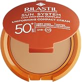 Rilastil Sun System, SPF50+ Compact Foundation, Dore Tone, 10 g | SPF50+, Physical Filters, Photo-makeup, Correct, Unifies, D