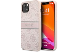 Guess GUHCP13S4GDPI - Funda para iPhone 13 Mini 5,4", diseño de Rayas, Color Rosa