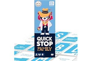 ATM Gaming QuickStop - Das Buchstaben-Duell - Familien-Edition - Kartenspiel für Kinder und Familien - Schnell und Verrückt - 2 bis 7 Spieler - Kartenspiel ab 7 Jahren - Familienspiel
