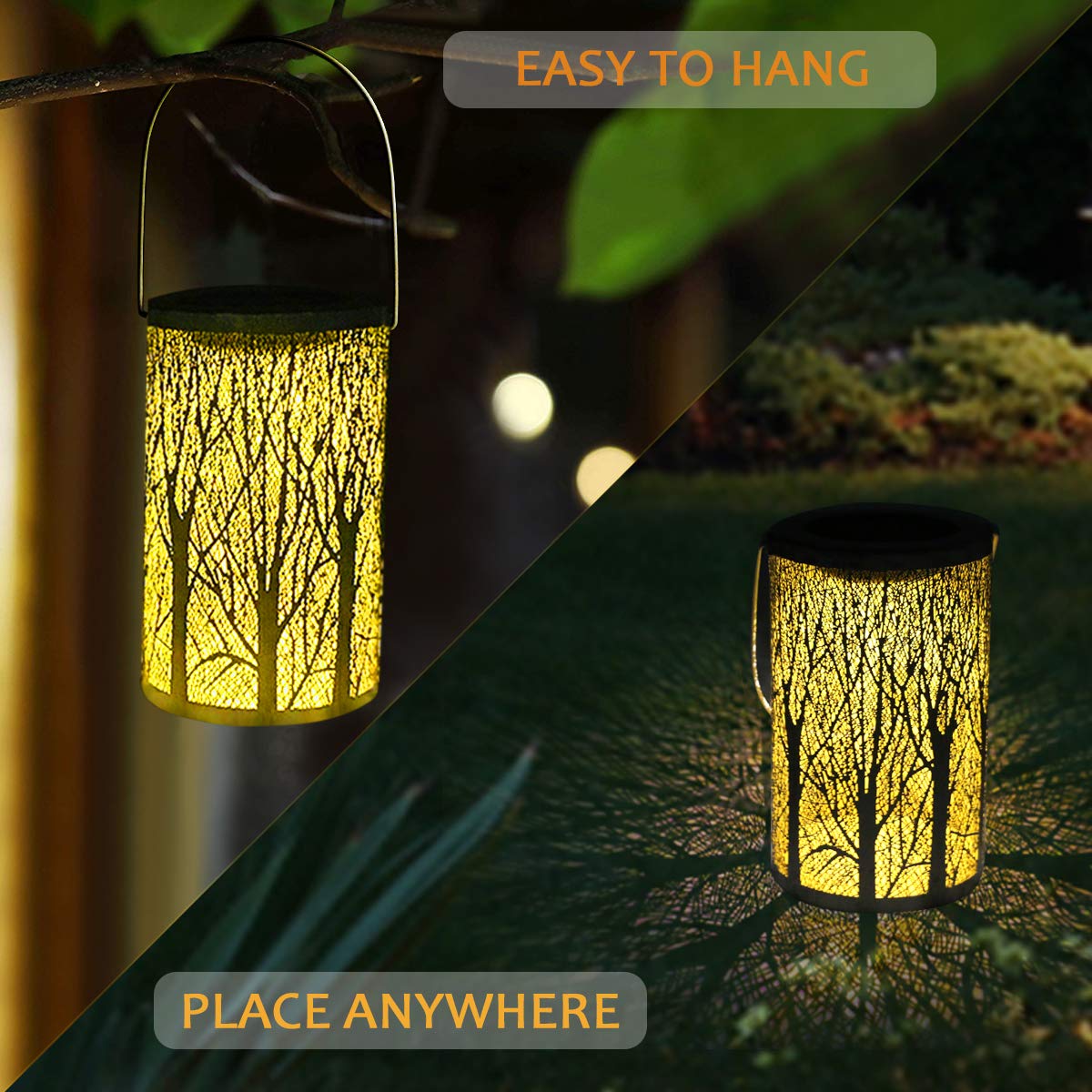 Yokunat Led Solar Lantern Outdoor Decorative Hanging Garden