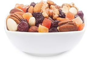 CRACKERSCOMPANY 1 x 3kg Premium Studentenfutter Nussmischung mit Haselnuss Paranuss Walnuss Pecan Papaya Cranberrys salzfrei vegetarisch