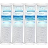 Geekpure 5 Micron Coconut Carbon Block Water Filter Cartridge, 2.5" x 10 | RO or Whole House Replacement Cartridges Reduce Ch