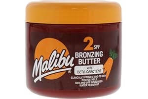 Malibu schnell bräunende, wasserfeste LSF 2 Bronzing Body Butter mit Beta-Carotin, 300 ml, Lotion