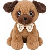 Oyuncak Peluş Kedi K&ouml;pek 26 CM Uyku ve Oyun Arkadaşı Yumuşak Hediyelik Sevimli Bebek Yastığı Sevgili Hediyesi (Kahverengi)
