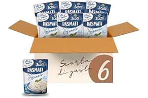 Riso Scotti - Basmati È Pronto in 2' - Riso Basmati Cotto al Vapore - 230 gr Multipack da 6 Pezzi