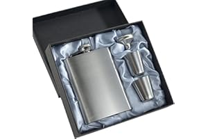 Furforstk petaca 8 oz petacas de alcohol 220 ml petacas de alcohol camuflada, hip flask con Dos Vasos de Chupito y Frasco de Cadera de Embudo - Regalo para Hombre - Regalo Hombre/Padrino