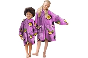 Adisputent Kids Blanket Hoodie Oversized Snuggle Blanket Sherpa Fleece Lined Blanket Hooded with Pockets Boys Girls Soft Cozy Fluffy Wearable Blanket 5-15 Years