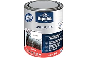 RIPOLIN - Revêtement Anti-Fuites Multi-Supports - Surfaces Extérieures Non Circulables - Blanc - 0,75 Litre