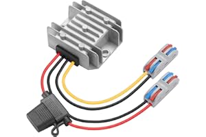 MZHOU DC 24V a 12V 10A 120W Power Converter, 24V a 12V DC/DC Buck Regulator con morsettiera, sicuro, impermeabile, protezione da cortocircuito e sovracorrente per auto, strumentazione e molto