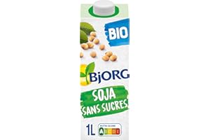 BJORG - Boisson Végétale Soja Sans Sucres - Boisson Bio Riche en Protéines -Lot de 6