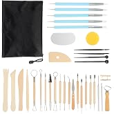 Bafumiu 34 Pieces Modeling Tool Set, Clay Ceramic Kit, Clay Tools with Storage Bag, Ideal Ceramic Kit for Artists and Beginne