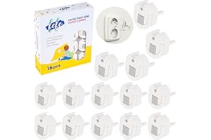 fefe | 16Pcs Cache Prise Electrique Bébé Sans Adhésif et Sans Clé | Protection Prise Electrique Bebe | Obturateur Prise pour la Sécurité Domestique | Protège Prise Sécurité Enfant