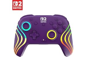 Turtle Beach Afterglow Wave Violet Manette de gaming RGB sans fil Sous licence officielle pour Nintendo Switch 2