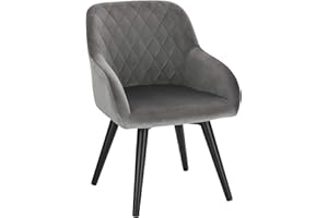 WOLTU Silla de Comedor para Niños,29cm Altura de Asiento Infantil con Respaldo Apoyabrazos,Cubierta de Tela Marco de Metal Gris