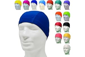 AQASKIN Gorros de natación Profesionales de Licra hipoalergénico sin látex ni Silicona – Gorro de Piscina Unisex - Acquagym para Adultos y jóvenes - Cantidad 1-20 - 50 Piezas