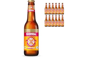 GOXOA Blonde Ale Bière Sans Alcool (0,4% ABV) – Isotonique, Faible en Sucre, Enrichie en Vitamines & Minéraux – Bière Non Alcoolisée Primée pour Sportifs 12x330ml Bouteilles en Verre