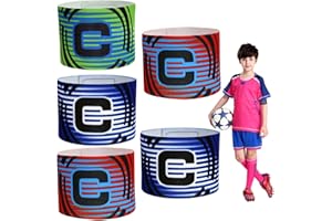 SHIQUAN Kapitänsbinde,5 Stk Fußball Armbinde,Verstellbare Spielführerbinde, Armbinde des Kapitäns,Kapitänsbinde Kinder Fussball,Armbinde Elastic Kapitäns Armbinden Klettverschluss für Kinder Erwachsene Junior