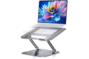 TECKNET Laptop Ständer Höhenverstellbarer, Ergonomischer Faltbarer Tragbarer Belüfteter Laptop Halterung,Laptop Stand Kompatibel mit Allen 11 bis 17,3 Zoll für Notebooks,MacBook und Tablets (Grau)