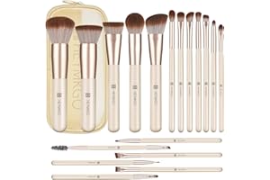 Makeup Brushes HEYMKGO Makeup Brush Set Professional 18 Pcs Make up Brushes with Travel Bag Premium Synthetic Foundation Powder Blush Blending Face Brush Eyeshadow Eyeliner Make Up Brush Kit