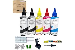 HEMEINY Kits de recharge d'encre 500 ml compatibles avec les cartouches d'encre Canon 560XL 561XL 540XL 541XL 560 561 540 541 PG-560 CL-561 PG-540 CL-541 Series